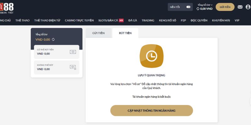 Lưu ý quan trọng nhằm đảm bảo quá trình rút tiền